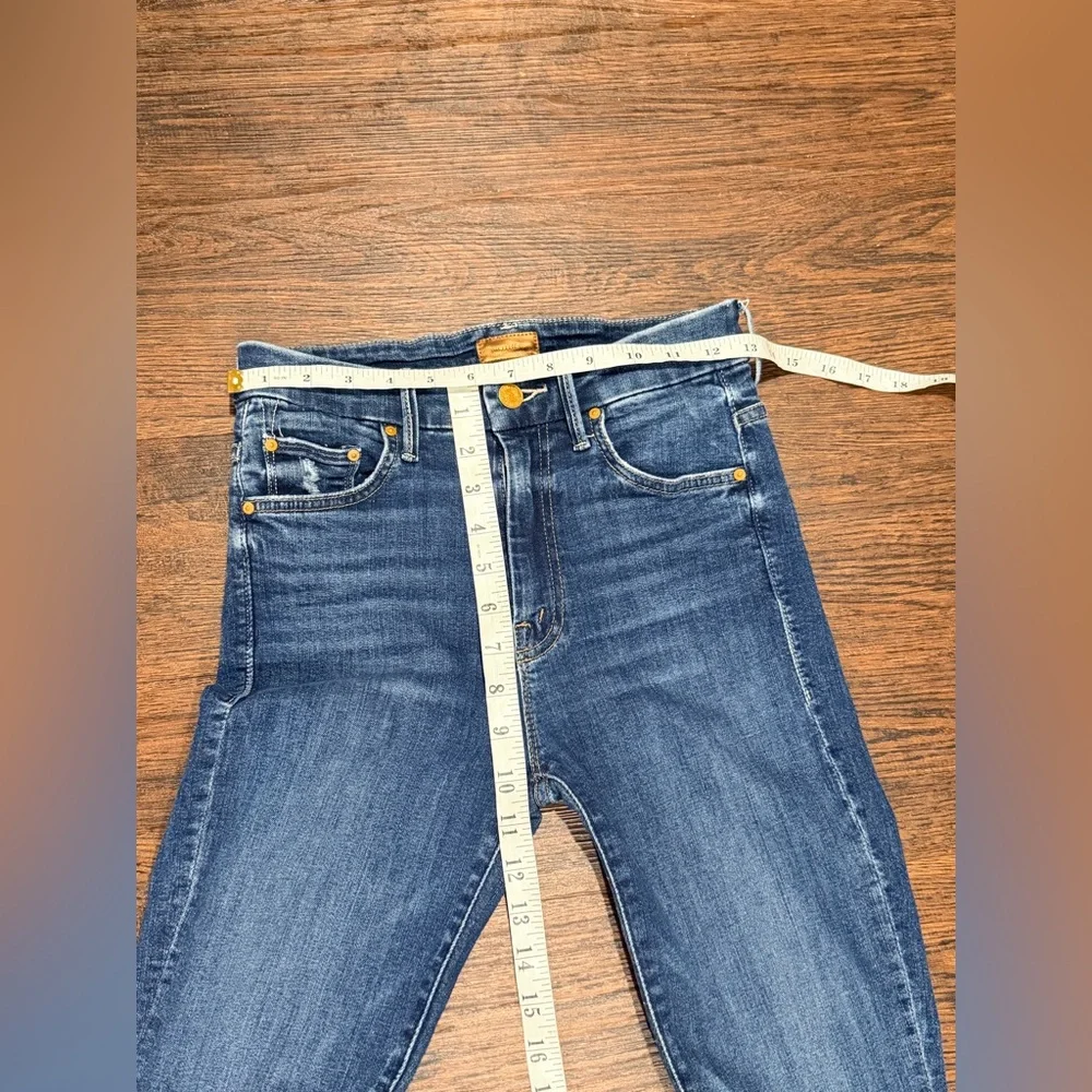 MOTHER Womens Jeans High Waisted Looker Teaming Up Skinny Dark Denim Jeans 25 - Picture 16 of 16